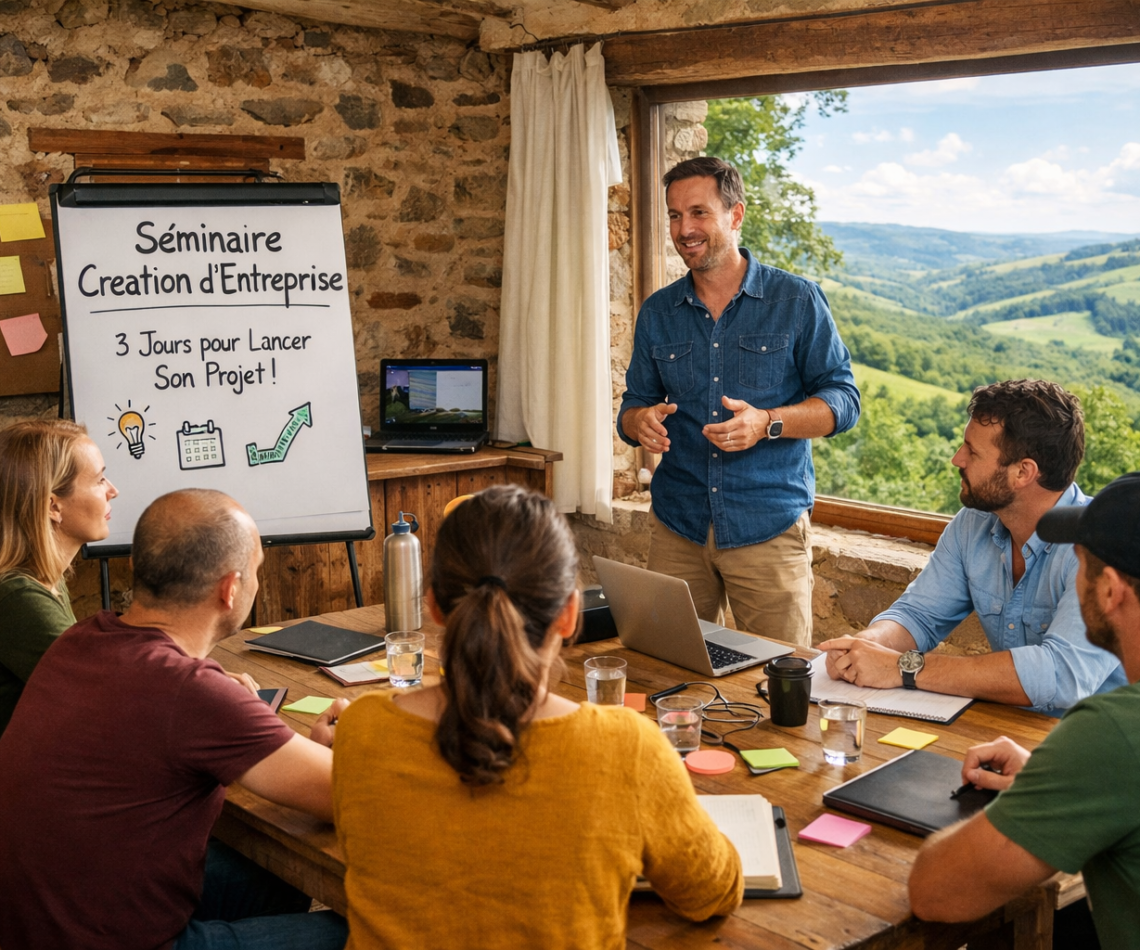 Image séminaire création d'entreprise à la montagne