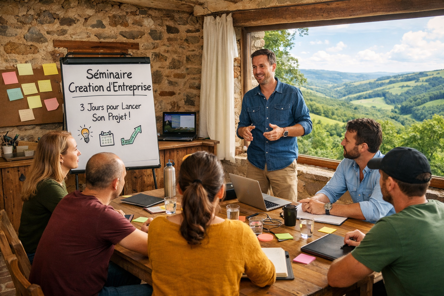 Image séminaire création d'entreprise à la montagne