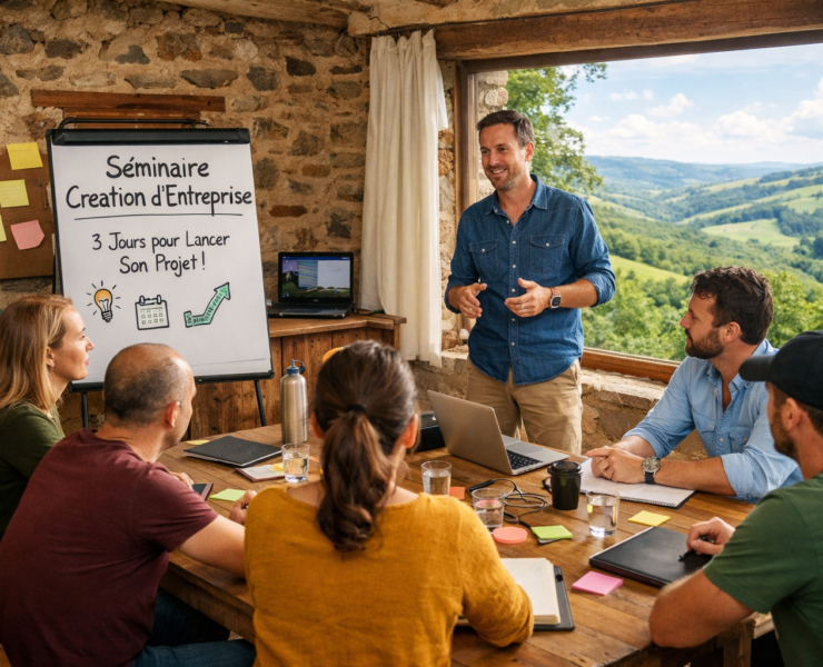 Image séminaire création d'entreprise à la montagne